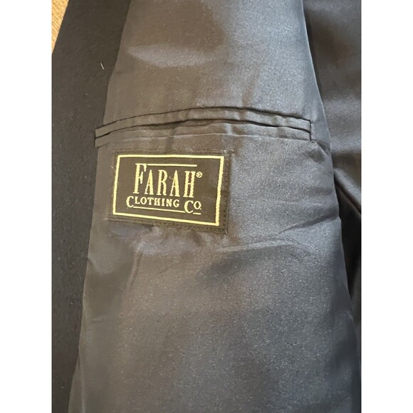 Farah of Texas CountryWear Blue Wool Blazer Sport Jacket 100% Wool 46L - Picture 6 of 8